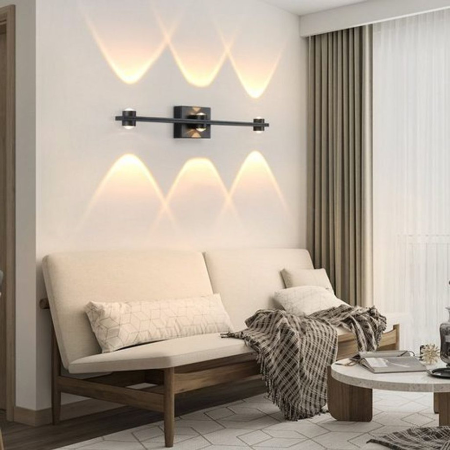 ZMH LED Wandleuchte innen Wandlampe Modern Wohnzimmer Wandbeleuchtung K  Warmweiss